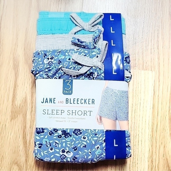 New-3pc Pack Jane And Bleecker, Super Soft, Drawstring, Relax Sleeper Shorts Set - Picture 11 of 14